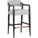 Keagan 41.5 inch Saloon Light Grey Leather Barstool